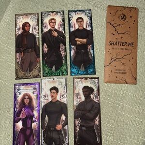 Shatter Me Foiled Bookmarks Set